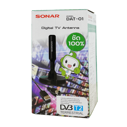 เสาทีวีดิจิตอล เสาอากาศ ดิจิตอลทีวี ภายในบ้าน ติดตั้งง่าย SONAR รุ่น DAT-01_3